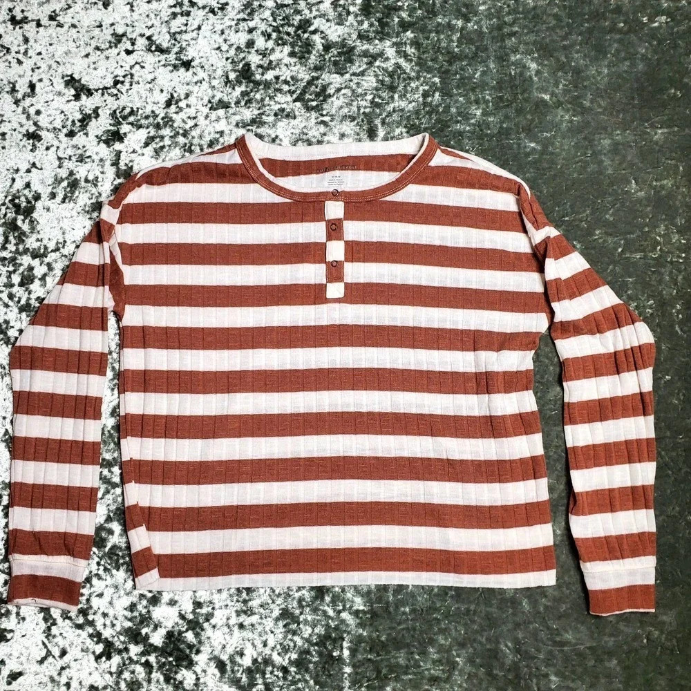 American Eagle Ribbed Striped Top